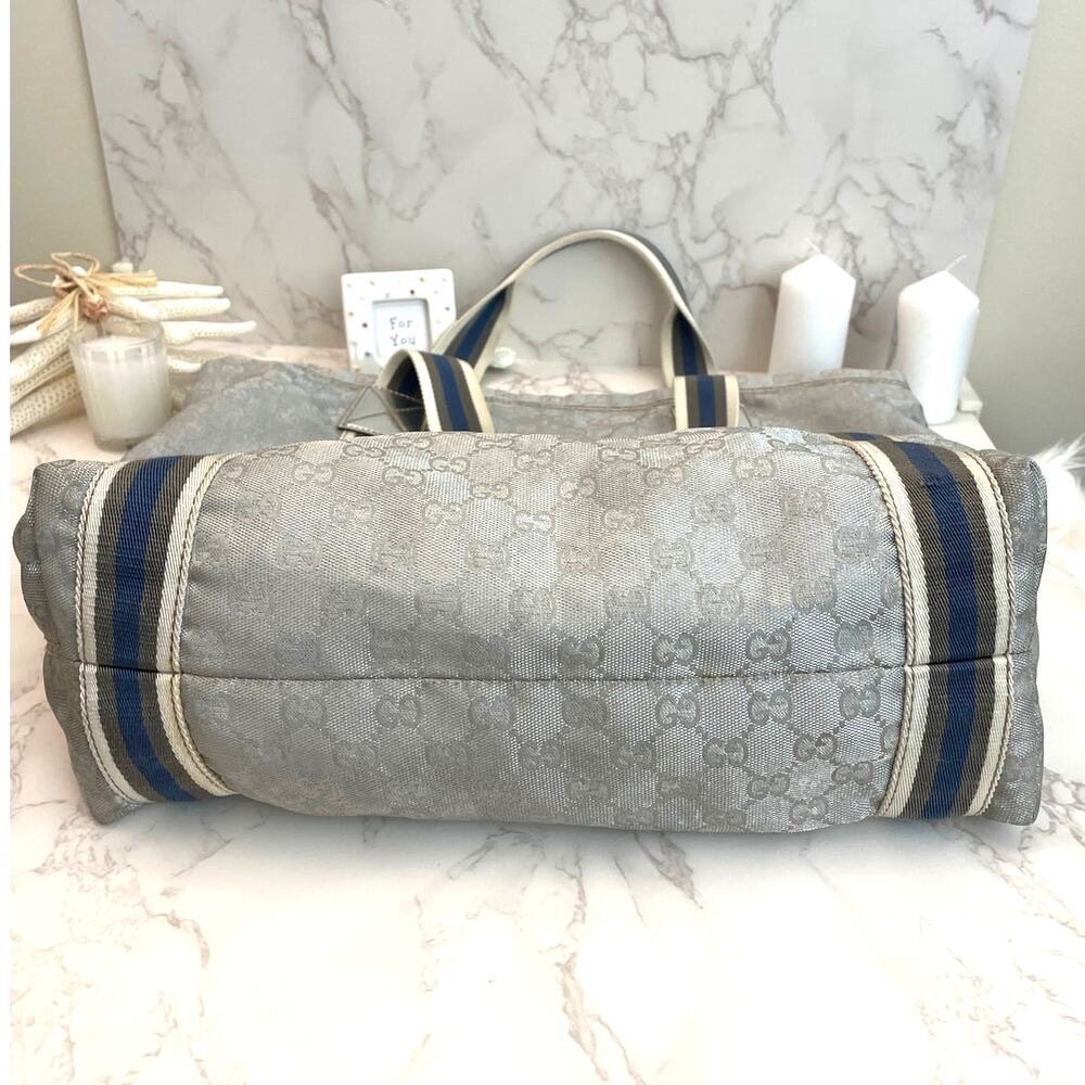 GG Monogram Web Stripe Tote Bag (Large) Pre-Owned - Picture 10 of 10